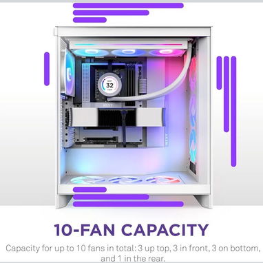 NZXT H7 FLOW DOBLE CAMARA FUENTE ESCONDIDA BESTIA DE MID TOWER NUEVO EN CAJA 📦 - Img 101995820