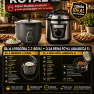 🥘COMBO IDEAL PARA TU COCINA🥘 ARROCERA 2.2L - OLLA REINA 6L ROYAL. MENSAJERÍA CON FACTURA Y GARANTÍA. 📲 54833699 - Img 56250510