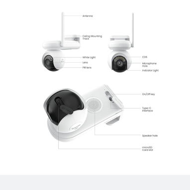 REOLINK Altas PT Ultra - Cámara solar de seguridad 4K inalámbrica, visión nocturna ColorX - 2/5