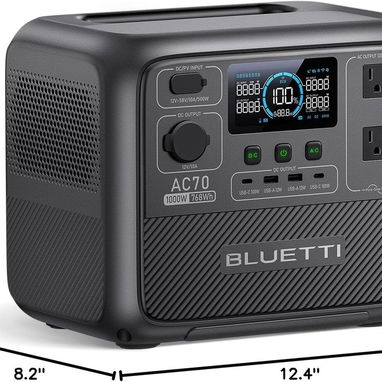 ESTACIÓN DE ENERGÍA PORTÁTIL BLUETTI AC70 768WH 1000W LIFEPO4 UPS APP 7 SALIDAS CARGA RÁPIDA ENVÍO GRATIS + GARANTÍA - 2/9