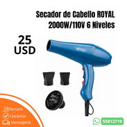 Secadora de Cabello ROYAL 2000W/110V 6 Niveles - Img 55635163