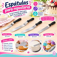 Espátulas curvas y planas para repostería – Acero inoxidable 🍰 (Ely) - Img 57411146