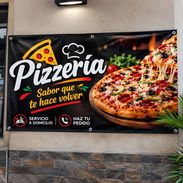 Anuncio en lona impresa para pizzería - Img 57312009