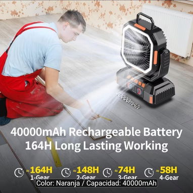 Ventilador recargable de 40mil miliamperio. - Img 126503302