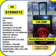 QB-701-Bocina Milexus 12" sencilla.....130 USD.....51596013.... transporte lugares cercanos - Img 56201444