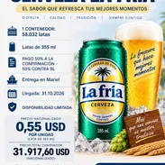 Cerveza La Fría en lata de 355 ml · venta por contenedor - Img 58238062
