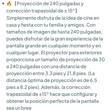 Proyector para exteriores. Mini proyector para cine en casa, compatible con 1080P 🌐 - 9/10