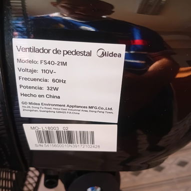 Ventilador de pedestal Midea 16' - Img 126253248
