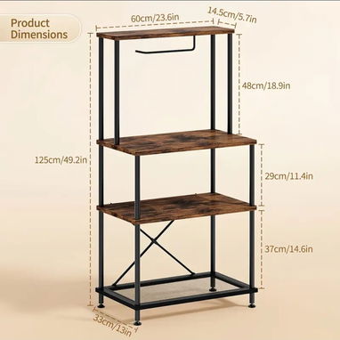 ➡️Estante y organizador con madera y metal. - 5/5