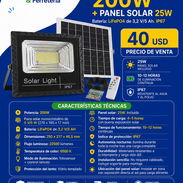 Lámpara solar 200W + Panel Solar 25W. Batería: LiFePO4 de 3,2 V/5 Ah. IP67 - Img 53931793