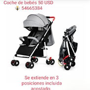 Cochecito de bebé se acuesta y tiene 3 posiciones. Cubre sol y viento. - Img 58002425