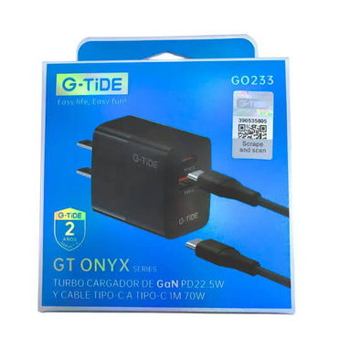 Cargador Androide TURBO Carga rapida GaN de 2 puertos y 22.5W $3500 - 2/2