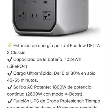 Estaciones de energía EcoFlow de la serie 2 y 3. NUEVO. ENTREGA INMEDIATA - Img 121398159