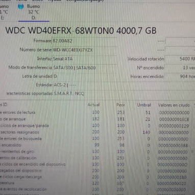 🚀 *Disco Duro 4TB WD Red - ¡Nuevo!* ✅ Solo 904 horas de uso (prácticamente nuevo) ✅ Salud 100% verificada con CrystalD - Img 126125647
