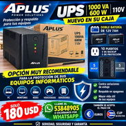 GARANTÍA, SEGURIDAD Y SERIEDAD DISPONIBLE UPS BACKUP 110V 1000 VA 600 W NUEVO EN CAJA CON DOBLE BATERÍA DE 12V 7AH - Img 58233466