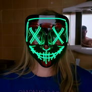 MASCARAS CON LUCES NEON NUEVA . HALLOWEEN, PURGA - Img 48503882