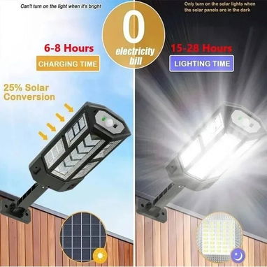 Lámpara solar para exterior con sensor de movimiento, impermeable IP65. Nueva! Sellada en su caja! - Img 118443938