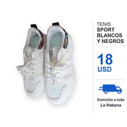 Tenis Sport Blancos y negros - Img 58423920