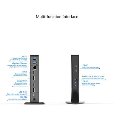 Estación para conectar 2 pantallas 4k a la vez, ideal para negocios. - Img 113893877