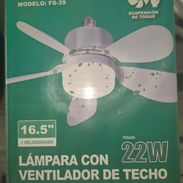 Lampara con ventilador de techo. Toma de soque - Img 57239245