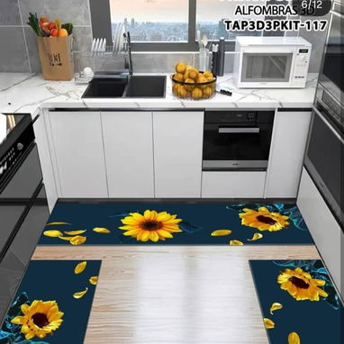 Juegos de Alfombras de cocina 3D diseño moderno 3 piezas (uhb) - Img 113732191
