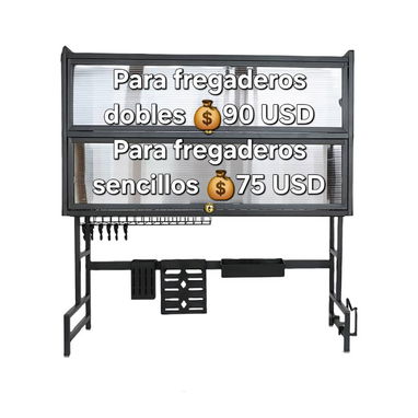 🔖Plateros metálicos para fregaderos sencillos y dobles - 4/10