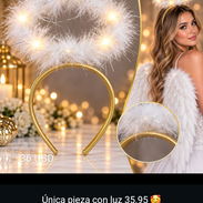 🎃✨Halo de ángel (cintillo) para mujer en tono blanco y negro con luces LED🎃Disfraz Haloween ✨ - Img 58013905