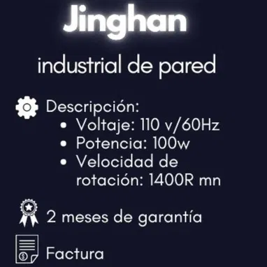 Ventilador Jinghan industrial de pared 20” - Img 122704548