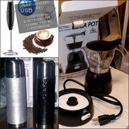 Café con espuma, Combo: Espumador potente de café con su base + Cafetera Eléctrica 3 tazas + Termo - Img 49797921