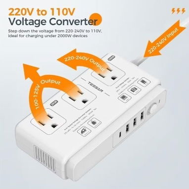 ☎️53544655 🛵 Entrega Disponible ⭐ TESSAN Extensión Eléctrica con USB – Regleta Multitoma⭐ - Img 119110048