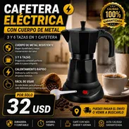 Cafetera eléctrica de 6 con adaptador para tres tazas tres tazas - Img 55775821