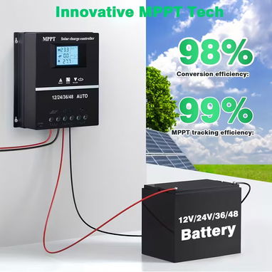 Control de carga de panel solar 100A  MPPT y PWM leer dentro - 5/7