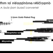 Cable Adaptador-Unir Audífono y Micrófono-De 1 Macho a 2 Hembras - Img 47001294