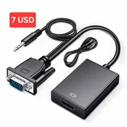 Adaptador de video VGA-HDMI con audio y alimentación - Img 47186488