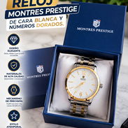 Reloj Montres Prestige de cara blanca y números dorados. - Img 57616779