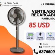 Ventilador recargable con panel solar, batería de lithium - Img 54154441