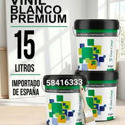 Vinil blanco 15lt tanqueta selladas original importada de España - Img 55573417