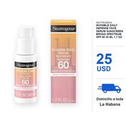 Neutrogena Invisible Daily Defense Face Serum Sunscreen Broad Spectrum SPF 60 50 mL 1.7 oz - Img 58468023