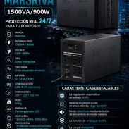 ⚡️1500VA-900W ⚡️UPS MARSRIVA 1500/900W - 110V - (2) 12V9A BATERÍAS. MENSAJERÍA CON FACTURA Y GARANTÍA. 📲 54833699 - Img 55704801