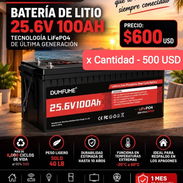 Baterías Dumfume lifepo 25,6 v 100 ah, BMS integrado. - Img 57937638