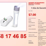 LINTERNA LED RECARGABLE FRONTAL Y LATERAL - Img 54823453