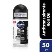 DESODORANTE ROLL-ON NIVEA MEN INVISIBLE BLACL & WHITE 72H, 50 ML - Img 52358398