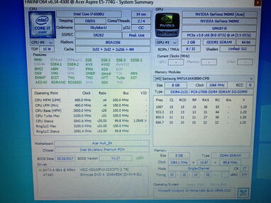 Laptop Acer Aspire E5-774Series (i7 6ta, 8RAM, 1tb Hdd, Nvidia 940 Mx) - Img 63832220