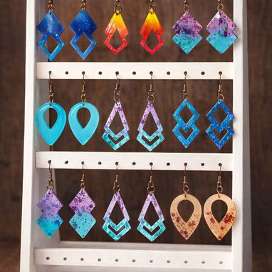 Aretes de resina. Joyería Artesanal Always - Img 123208195