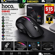 Hoco – Mouse Inalámbrico GM40 RGB Recargable | Dual Mode 2.4G + Bluetooth Nuevos en caja - Img 56330835