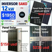 🌞‼️INVERSORES, PANELES SOLARES: MILEXUS 500W, Longi 225W, JaSolar 550W|Cable fotovoltaico, conectores mc4 y más... - Img 55832148