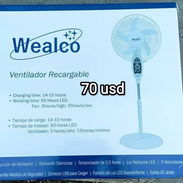Ventilador Recargable de Pedestal Wealco con autonomía de 15h 70 usd mensajería x coste adicional - Img 55971952