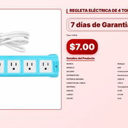 REGLETA ELÉCTRICA DE 4 TOMAS . - Img 56933497