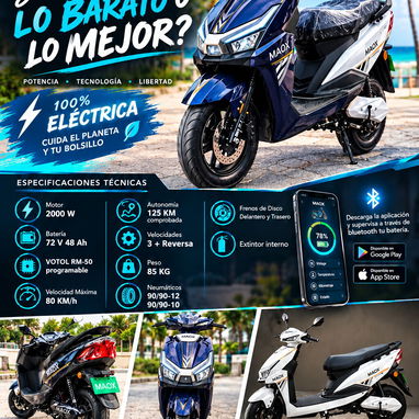 VENDO MOTOS ELECTRICAS MARCA MAOX 2000 WATT 48 AH - 4/4