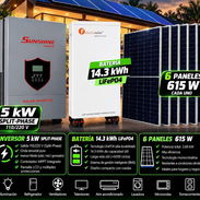 Kit solar 5kW con 14kWh de respaldo, incluye montaje contáctenos al 53492054 - Img 57993252